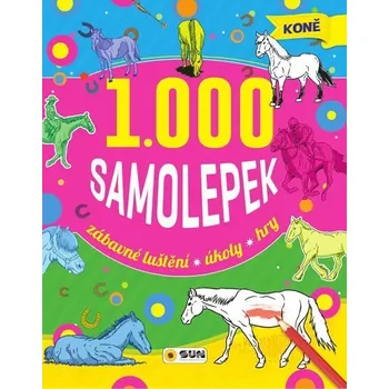 samolepka Koně - Zábavné luštění, úkoly, hry + 1000 samolepek