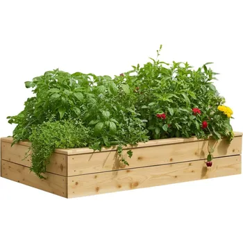Vyvýšený záhon Kokoza Vyvýšený záhon z modřínového dřeva - Extra nízký Varianta záhonu:: Pouze záhon