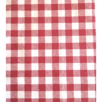 EU dekorační látka kostka červená 1 x 1 cm bílá metráž