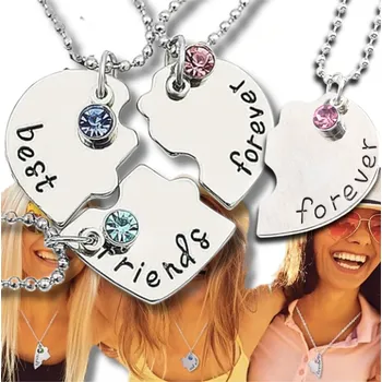 Náhrdelník Camerazar Náhrdelník přátelství 3v1 srdce pro kamarádky