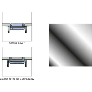 sprchový žlab Žlab sprchový nerezový Profilpas DRAIN AQUA PP360/100 s polohovatelným sifonem 360°