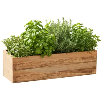 Vyvýšený záhon Kokoza Vyvýšený záhon z dubového dřeva - Střední Varianta záhonu:: Záhon + odborná montáž a naplnění zeminou