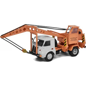 autíčko DeAgostini Star 25 Ž3 1:43 - Legendární náklaďáky PRL-u časopis s modelem #55 Star 25 Ž-3 autojeřáb - kovový model sklápěče