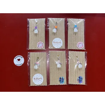 HandMade by VeJa Dárková karta HP - vlnitý podklad s malým srdcem andílka