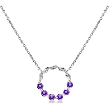 Náhrdelník Lava S Amethyst - stříbrný náhrdelník s fialovým amethystem