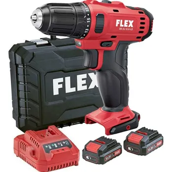 Kompaktní 2-rychlostní aku vrtačka / šroubovák 10,8 V (2× 2,5 Ah) FLEX DD 2G 10.8-LD