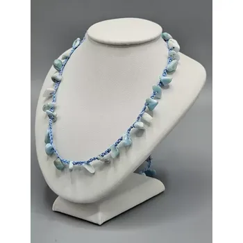 Náhrdelník Náhrdelník Larimar na hedvábných nitích