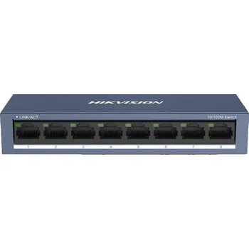 Switch HIKVISION switch DS-3E0108-O/ 8x port/ 10/100/1000Mbps RJ45 porty/ 1.6 Gbps/ napájení 5 VDC (1A)