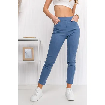 Dámské kalhoty Modré dámské džínové leginy Bolf S113 - L