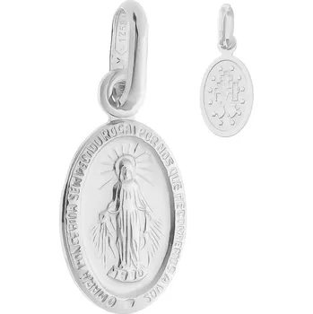 Přívěsek Argento 8A131 Přívěsek z bílého zlata Zázračná medailka
