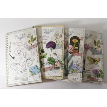 Blok Designová záznamní kniha Fresh, tvrdé desky, formát B6, 80listů, čtvereček - mix motivů 1