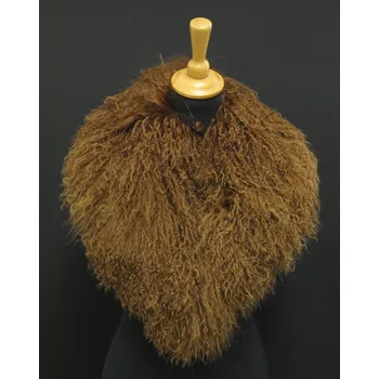 Špongr Kožešinový límec z tibetské ovce L245 tabákově hnědý