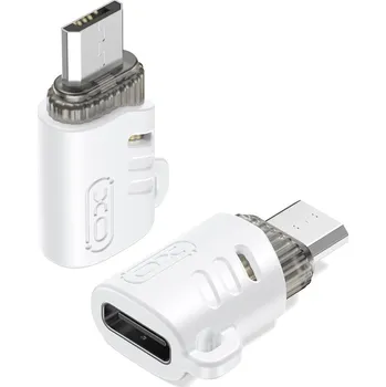 Datový kabel XO NB256H adaptér USB-C (F) / Micro USB (M) bílý