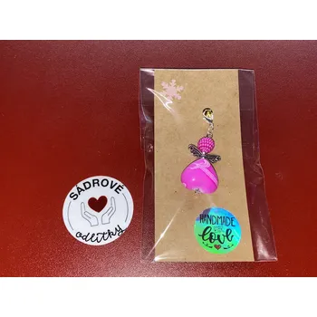 HandMade by VeJa Dárková karta HP - vločka s velkým srdcem andílka