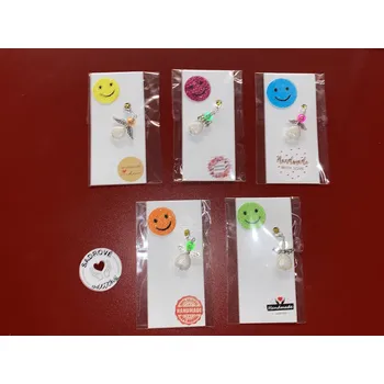 HandMade by VeJa Dárková karta BP - smajlík s malým srdcem andílka