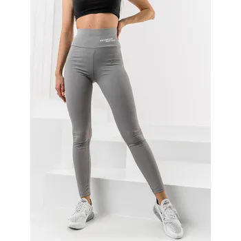 Dámské legíny Šedé dámské proužkováné leginy Bolf W7502 - L