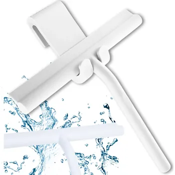 Camerazar Silikonová stahovačka na vodu pro sprchové dveře s uchycením - Bílá kvalitní ochrana proti vodě