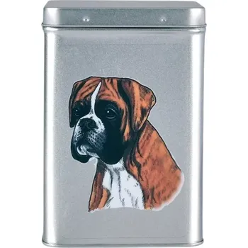 Dóza na potraviny Plechová dóza - boxer zlatý (objem 1,5 l)