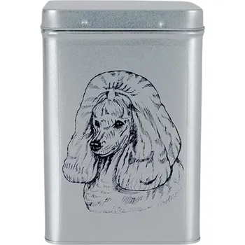 Dóza na potraviny Plechová dóza - pudl čb (objem 1,5 l)