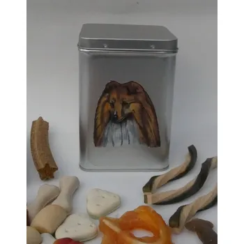 Chovatelství Šeltie zlatobílá - dóza s pamlsky pro psy (30 kusů pamlsků)