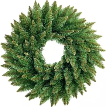 Vánoční dekorace Vánoční věnec se zelenými větvičkami 40 cm