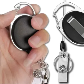 Camerazar Retraktor linek s karabinou, 68 cm, outdoorový klíčenka