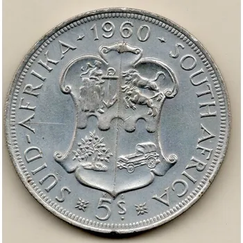 Jihoafrická unie – 5 šilinků 1960 28,24 g
