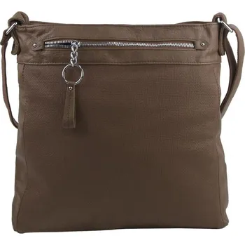 Kabelka TESSRA Velká jílově hnědá crossbody dámská kabelka D5580