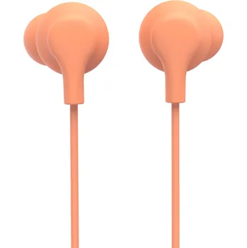 Sluchátka Hama USB-C sluchátka s mikrofonem Curly, špunty, oranžová