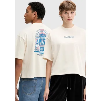 Pánské tričko Bavlněné tričko Kaotiko AR028.01S.M002 béžová 01B, vel. L