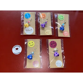 HandMade by VeJa Dárková karta HP - smajlík s velkým srdcem andílka