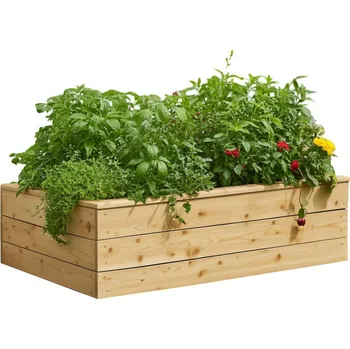 Vyvýšený záhon Kokoza Vyvýšený záhon z modřínového dřeva - Nízký Varianta záhonu:: Pouze záhon
