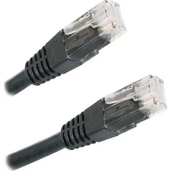Síťový kabel XtendLan Patch kabel Cat 6 UTP 0,25m - černý