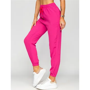 Dámské oblečení Růžové dámské textilní jogger kalhoty Bolf W7322 - 2XL