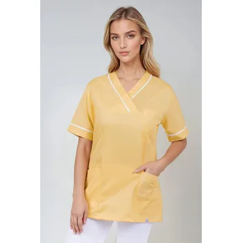 Zdravotnický oděv 2P SERVIS Halena dámská Julia-B Žlutá/Bílá 4XL