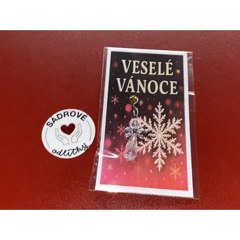 HandMade by VeJa Dárková karta - Veselé Vánoce (črv podklad)