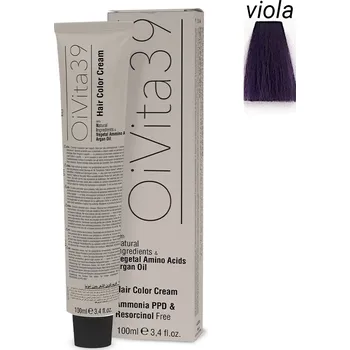 Barva na vlasy OiVita39 Hair Color Cream Ammonia, PPD & Resorcinol Free Viola – Profesionální barva bez amoniaku, PPD a resorcinolu 100 ml