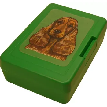 Dóza na potraviny Angl. kokršpaněl zlatý - plastový box (objem 0,9 l / 1,2 l)