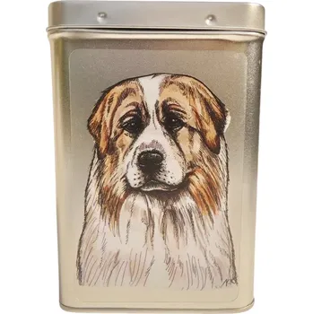 Dóza na potraviny Plechová dóza - pyrenejský horský pes (objem 1,5 l)