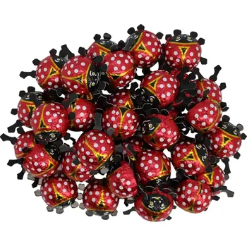 Čokoláda Storz Čokoládové BERUŠKY 6.25 g - dóza 50 ks (cca 5 cm) - VÝPRODEJ !!! DMT: 1/2026 - poslední 1 balení (čokoládová beruška jaro / chocolate ladybird)