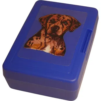 Dóza na potraviny Leopardí pes - plastový box (objem 0,9 l / 1,2 l)