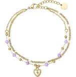 Náramek ocelový s ametystem 43072.3