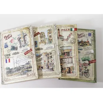 Blok Designová záznamní kniha Fresh, tvrdé desky, B6, 80listů, úzká linka, 70g - mix motivů 1