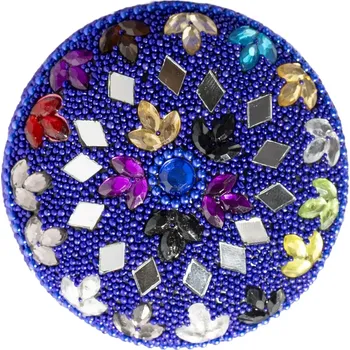 Dárková krabička Indická zrcadlová šperkovnice – sada vkládacích krabiček – modrá, Sittar.cz malá