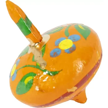 Hlavolam Dřevěná malovaná hračka Káča - oranžová 3, Sittar