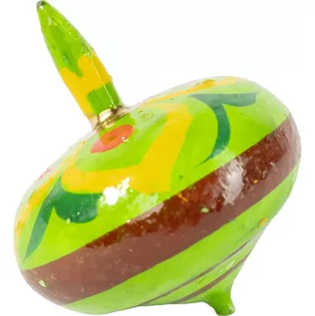 Hlavolam Dřevěná malovaná hračka Káča - zelená 2, Sittar