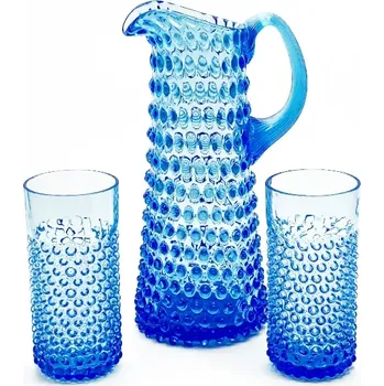 přísavka na sklo Nápojová souprava Ananas - Hobnail 1+2 - akvamarín | 117000