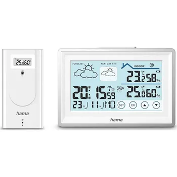 Meteostanice Hama Bahamas, meteostanice, bezdrátový senzor, baterie, bílá