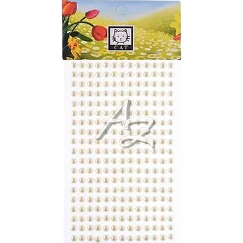 Samolepící dekorace PD dekorace nálepka Půlkorálky 6mm/247ks perleťové