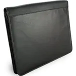 Arwel Černá kožená zipová spisovka A4